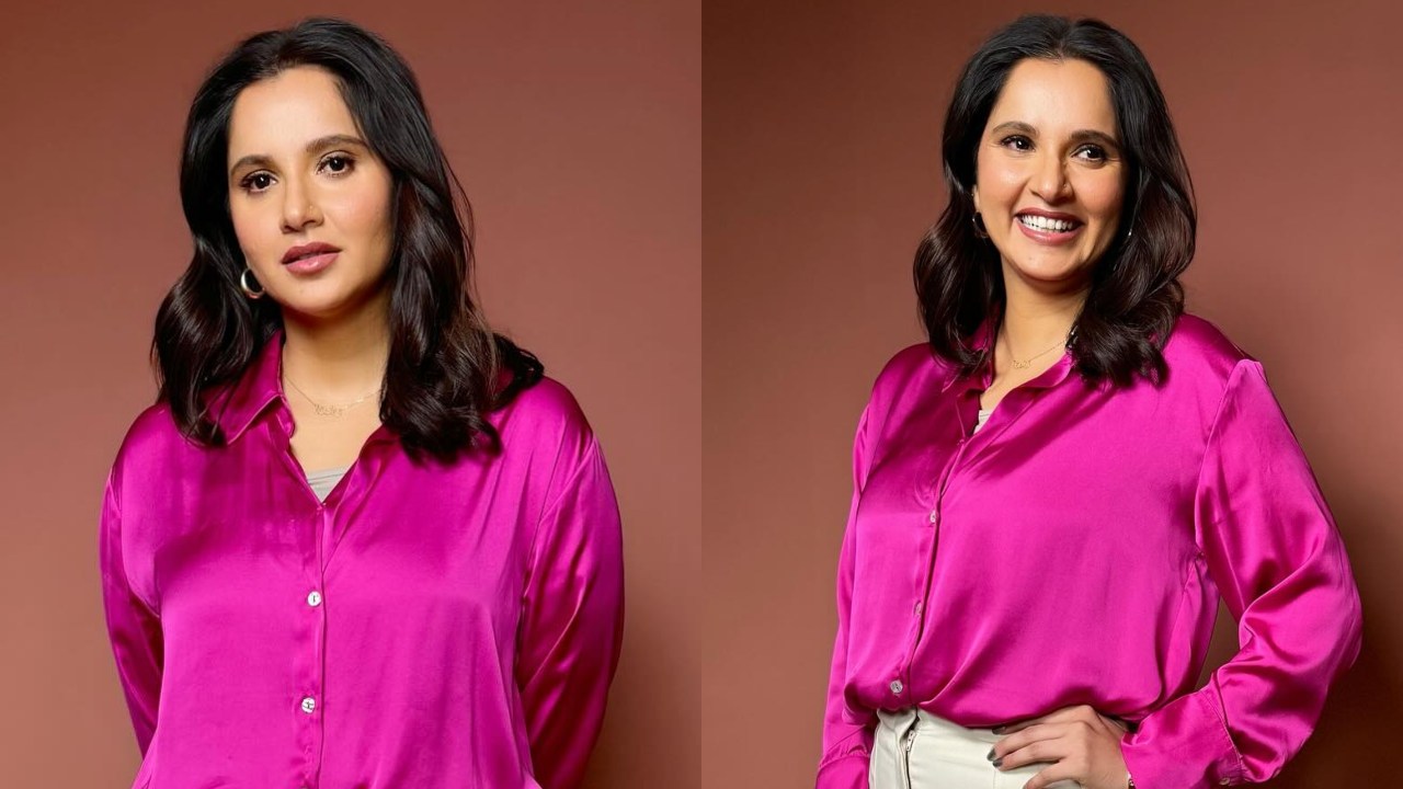 Sania Mirza's Satin Shirt With Straight Fit Pants Is Must-have Office Look, Take Cues 880701