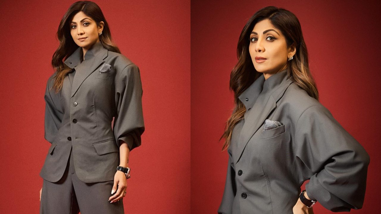 Shilpa Shetty aces the power suit play in grey blazer and trouser, check out