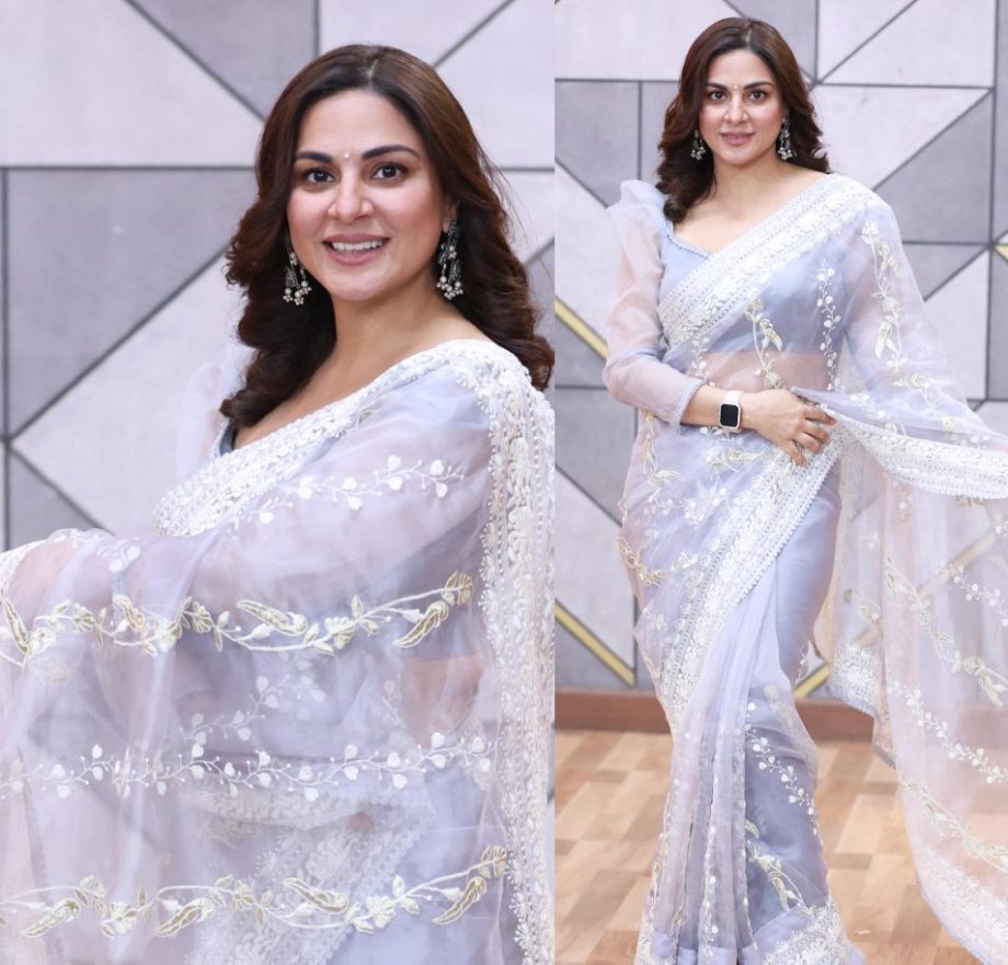 Shraddha Arya Is A Vision In See-through Saree With Diamond Earrings 878820