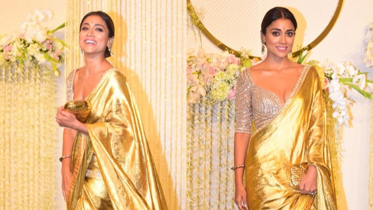 Shriya Saran is all glam personified in golden saree at Ira Khan’s reception [Viral Photos] 878536