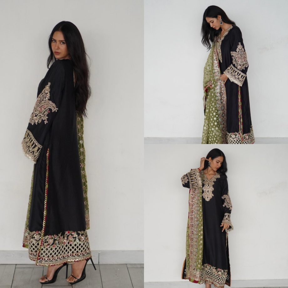 Sonam Bajwa Redefines Royalty In Black Embroidered Salwar Suit, See Photos 877670