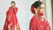 Sonam Kapoor rejoices Lohri vibes in red-silk chanderi floral Anarkali, see photos