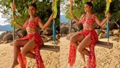 Srijeeta De swings in style in floral red bikini set 878955