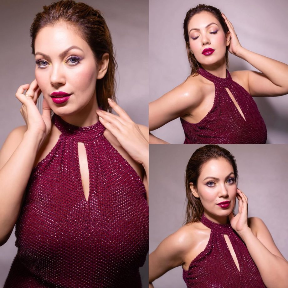 Stunner! Munmun Dutta aka Babita Ji is sultry personified in halter neck sequinned bodycon dress 878155