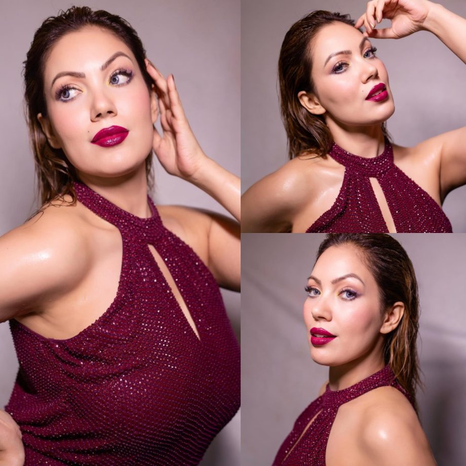 Stunner! Munmun Dutta aka Babita Ji is sultry personified in halter neck sequinned bodycon dress 878156