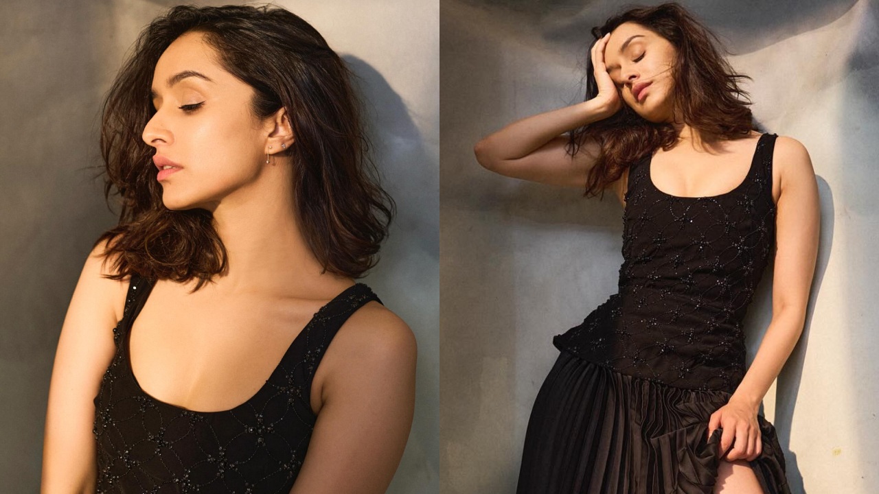 Style Goddess Alert: Shraddha Kapoor shines in all black high slit dress and boots 878362