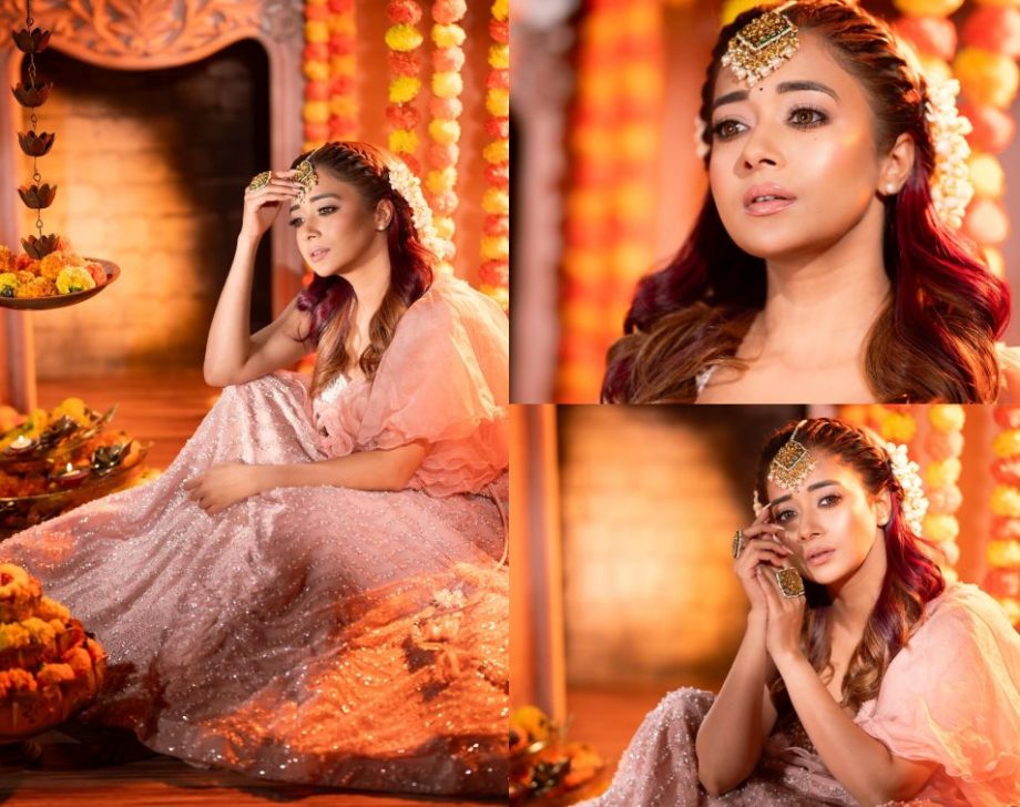 Tina Datta gives ethnic twirl to barbiecore in a sequinned gown, see photos 879523