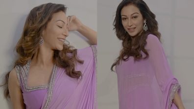 TMKOC’S Sunayana Fozdar Goes Dreamy In Lavender Saree, See Here