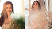 Traditional Beauty: Jannat Zubair astounds in heavily embellished silver lehenga set