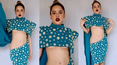 Urfi Javed goes bold in blue cut-out dress, watch video
