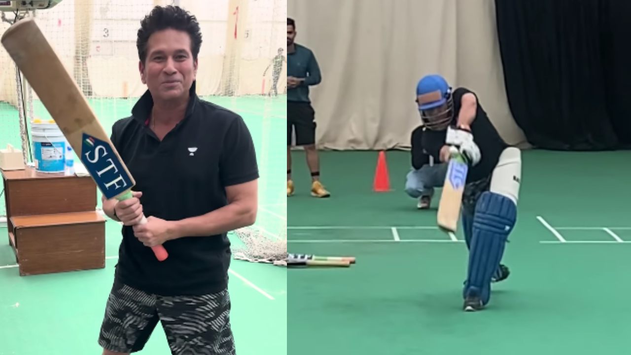 Watch: Sachin Tendulkar shows his batting prowess at 51