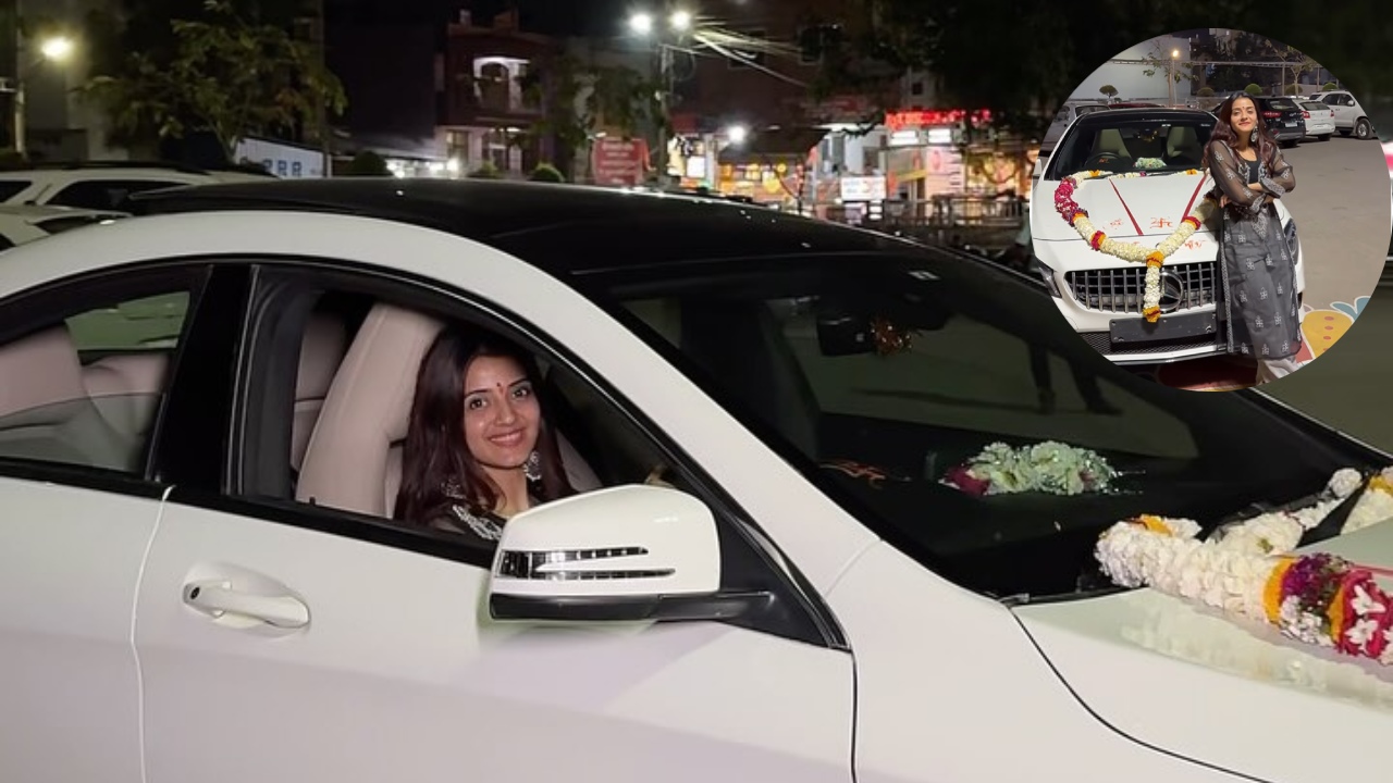 Actress Aryanshi Sharma Unveils New Audi on her social media