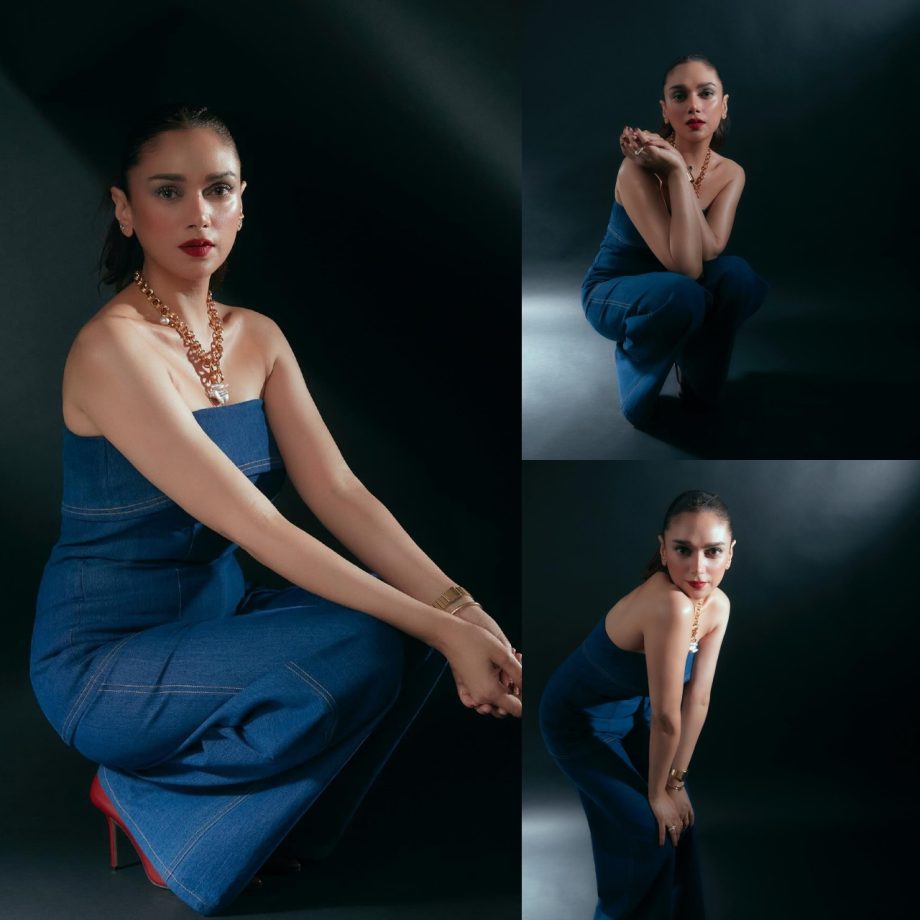 Aditi Rao Hydari Redefines Denim Fashion In Co-ord Set With Red Lips 882793