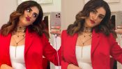 Akshara Singh Turns Up Sass In Red Blazer With Red Lipstick, See How 882514