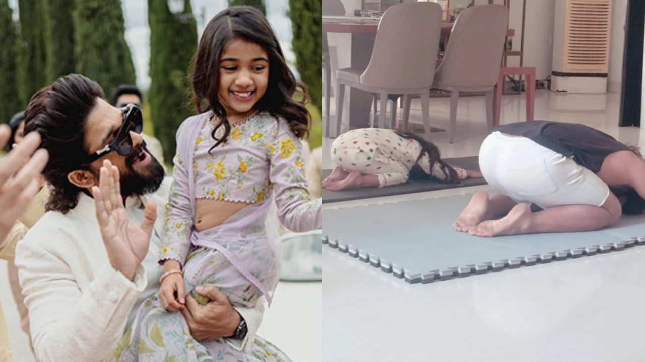 Allu Arjun's heartwarming yoga session with daughter Allu Arha 882950