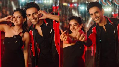 Anushka Sen Gets Candid Posing ‘Korean Hearts’ With Kartik Aaryan