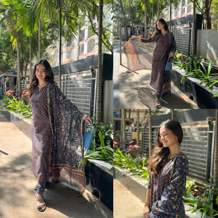 Anushka Sen Steals Hearts With Her Simplicity In Printed Salwar Suit, See How 881595