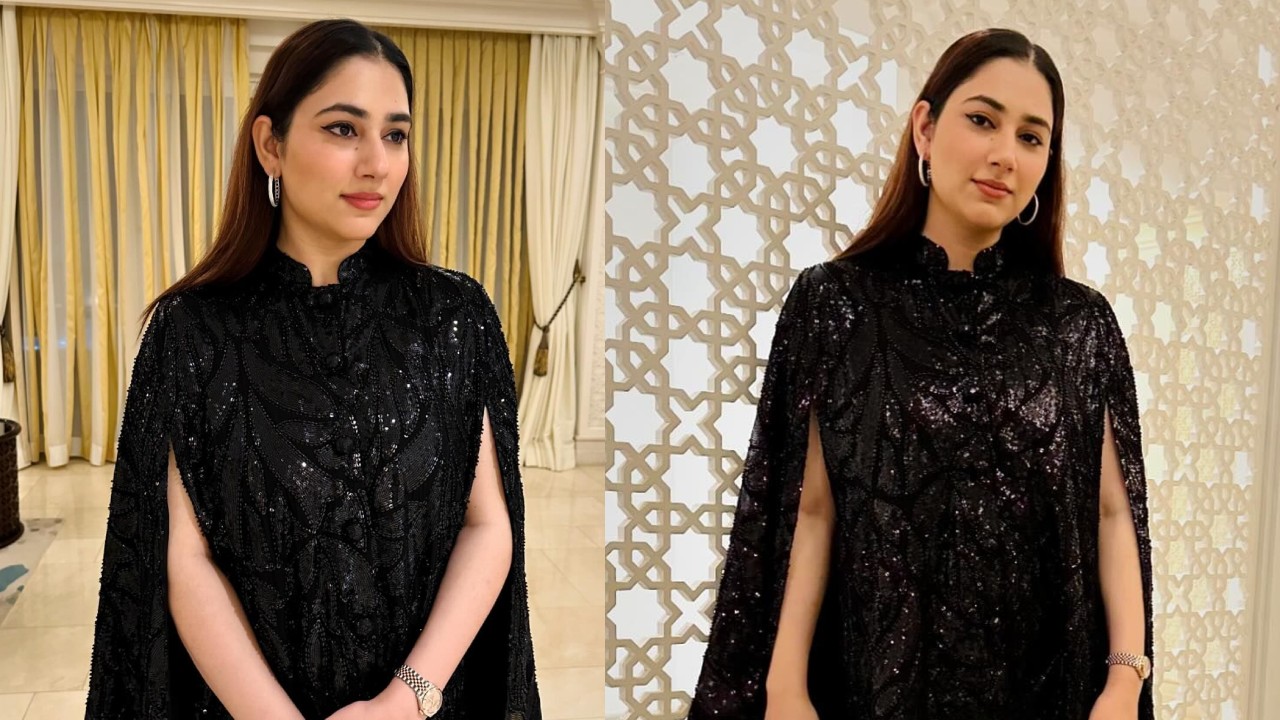 Disha Parmar Rocks Royal Look In Black Cape Top & Pants, See Photos 882842