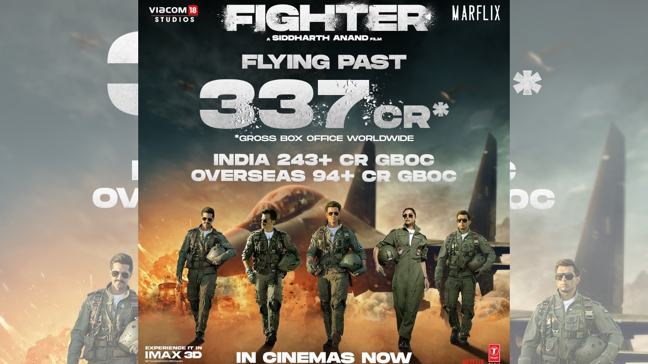 First super-hit of 2024! Fighter continues to grow stronger! Crossed 337 Cr. at the Worldwide Box Office!