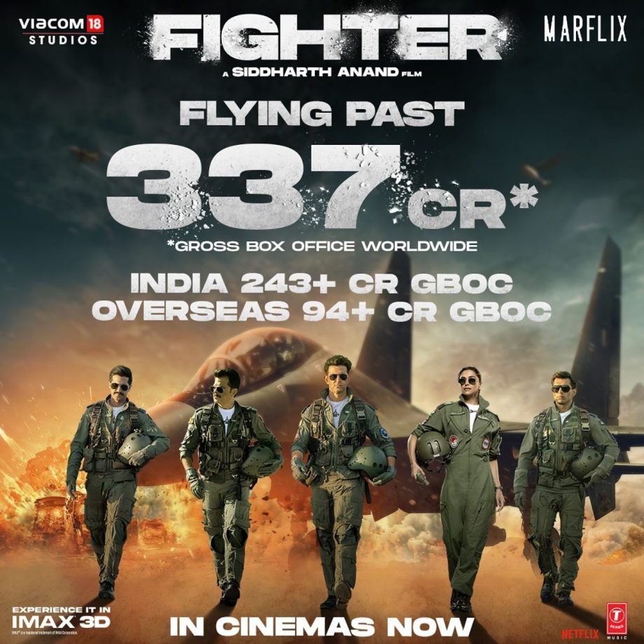 First super-hit of 2024! Fighter continues to grow stronger! Crossed 337 Cr. at the Worldwide Box Office! 882054