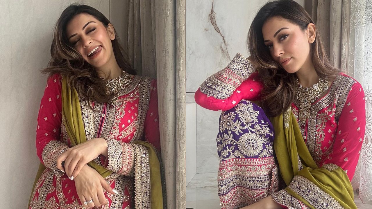 Hansika Motwani's Heavily Embellished Tri-color Salwar Suit Is Steal-worthy 880866