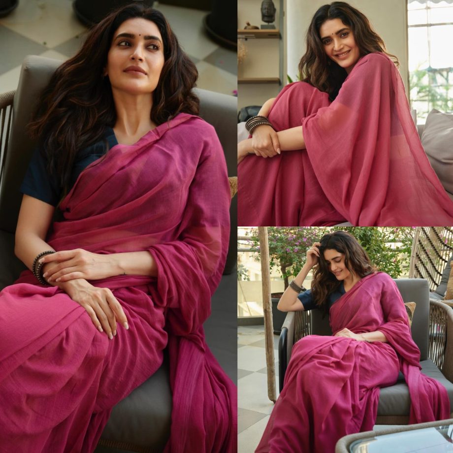 Here's How Karishma Tanna Makes Simple Saree Look Gorgeous With Minimal Makeup 883156