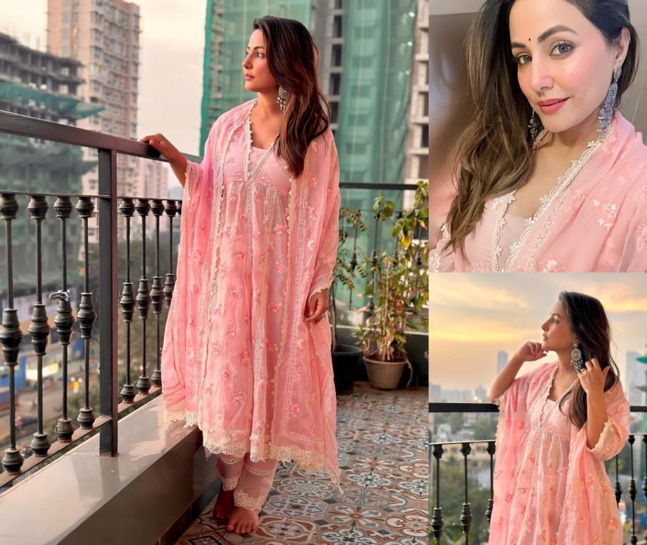 Hina Khan Turns 'Gulabo' In Pink Chikankari Salwar Suit, See Here 881340