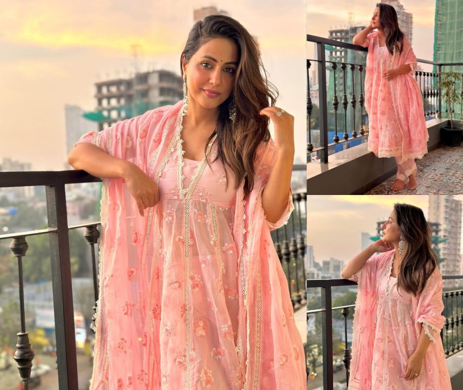 Hina Khan Turns 'Gulabo' In Pink Chikankari Salwar Suit, See Here 881339