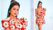 Hina Khan Wows In Red Floral Mini Dress With Golden Hoops, Take Cues