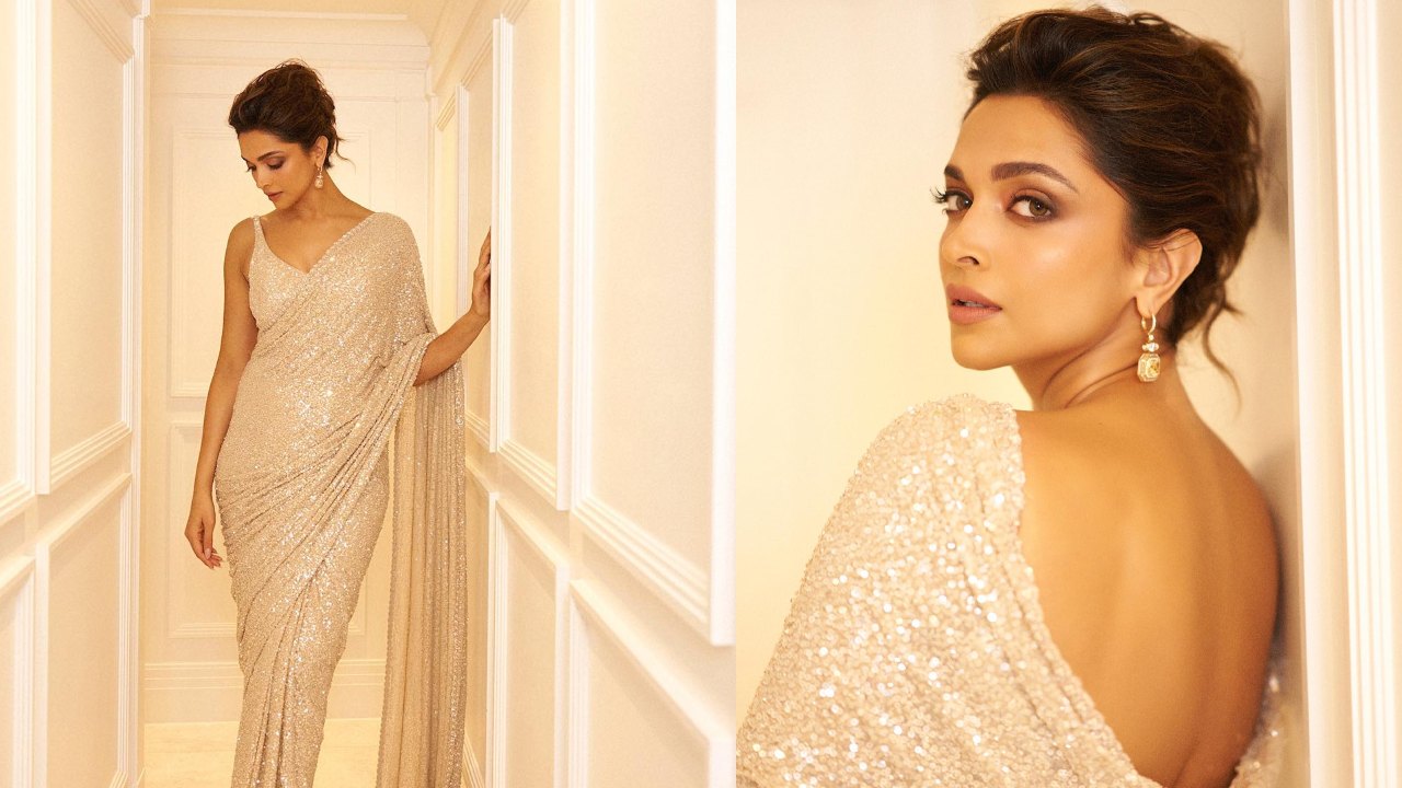 In Photos: Deepika Padukone Exudes Sheer Elegance In Glittery Sabyasachi Saree 883001