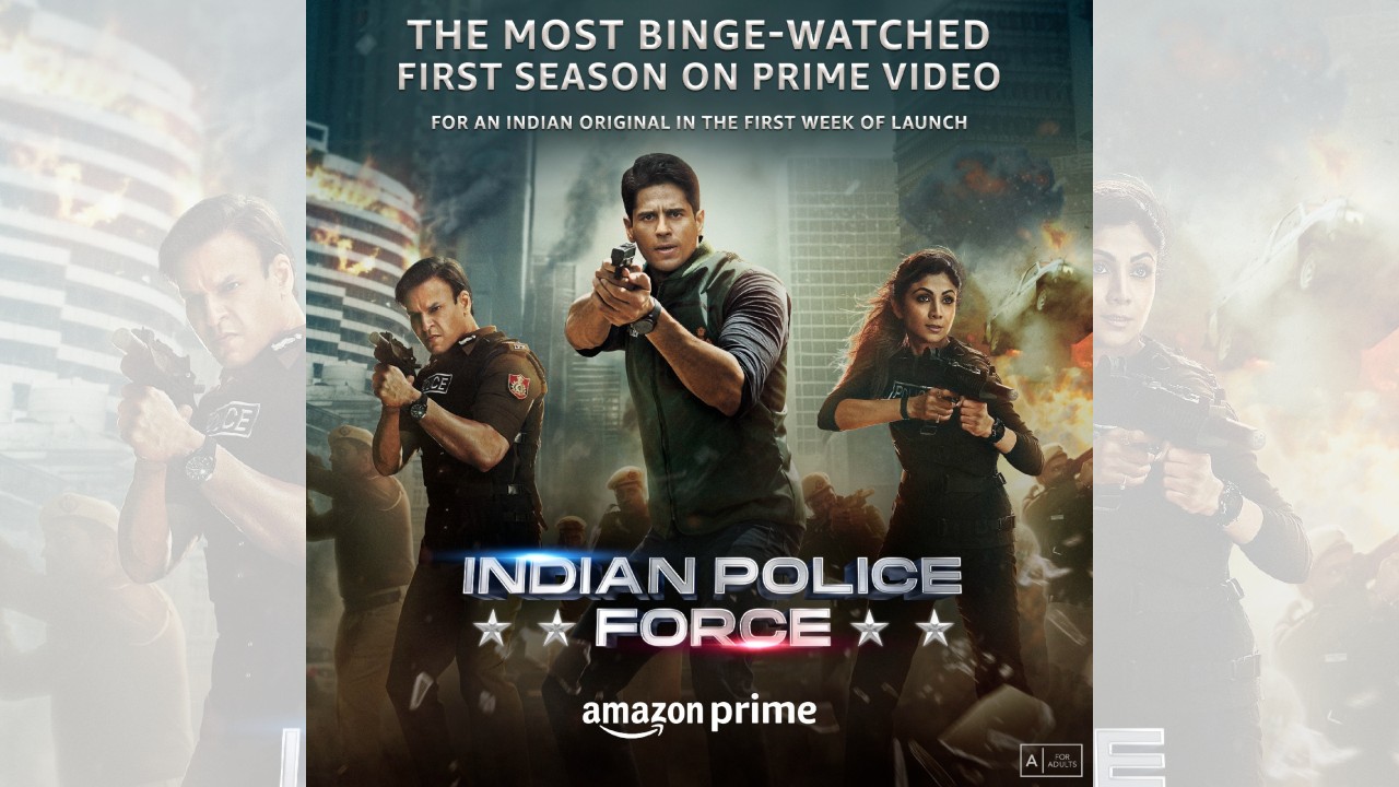 Indian Police Force becomes the Most Binge-Watched First Season of an Indian Original on Prime Video in the first week of launch