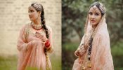 Jasmin Bhasin Looks Like A Typical Punjabi Bride In Peach Anarkali Suit, See How