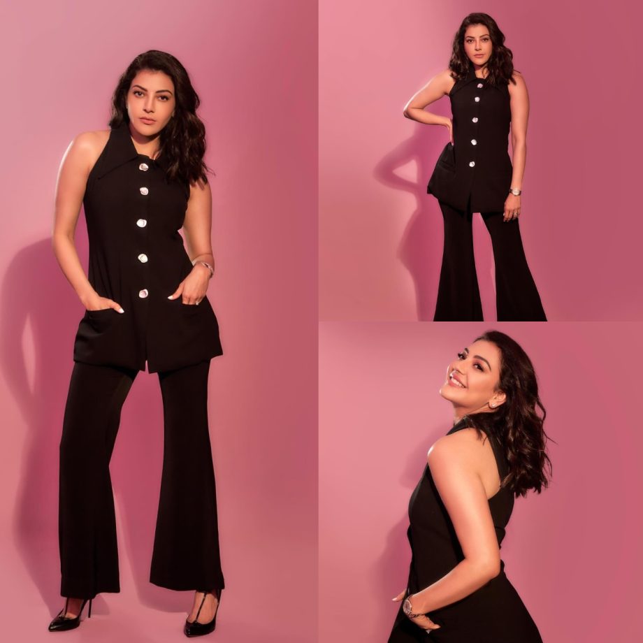 Kajal Aggarwal Channels Her Inner Charm In Black Co-ord Set, Checkout Photos 882708