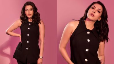 Kajal Aggarwal Channels Her Inner Charm In Black Co-ord Set, Checkout Photos