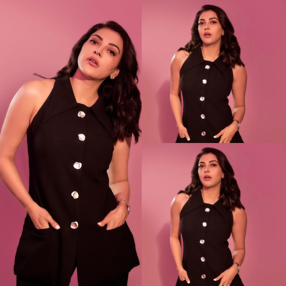 Kajal Aggarwal Channels Her Inner Charm In Black Co-ord Set, Checkout Photos 882707