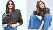 Kriti Sanon Ups Glam In Leather Top & Flared Denim With Glasses