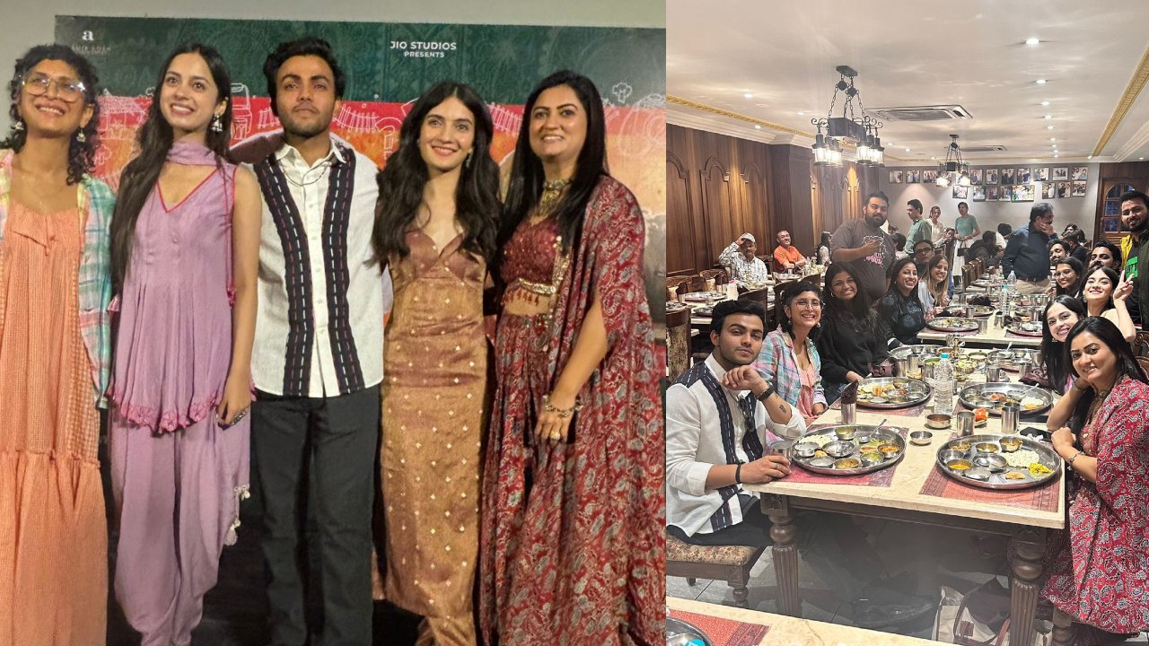 Laapataa Ladies director Kiran Rao along with writer Sneha Desai and the cast relish the Gujarati Thali as they were in Ahmedabad to promote the film 883789
