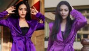 Reem Shaikh Redefines Royalty In Purple Satin Pantsuit, Take Cues 881938