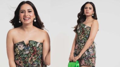 Sargun Mehta Looks Cute In Floral Backless Mini Dress