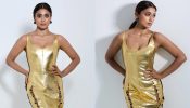 Shriya Saran Stuns In Shiny Golden Sensuous Bodycon Dress 882559