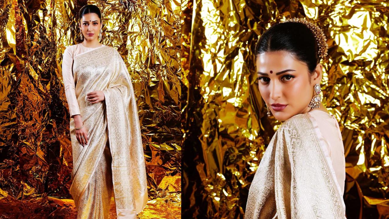 Shruti Hassan Personifies Elegance In Exquisite Silk Saree, See Photos 883935