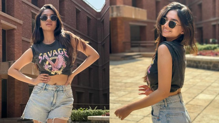 Take cues from Ashnoor Kaur's crop-top and denim sets for winter | Times of  India