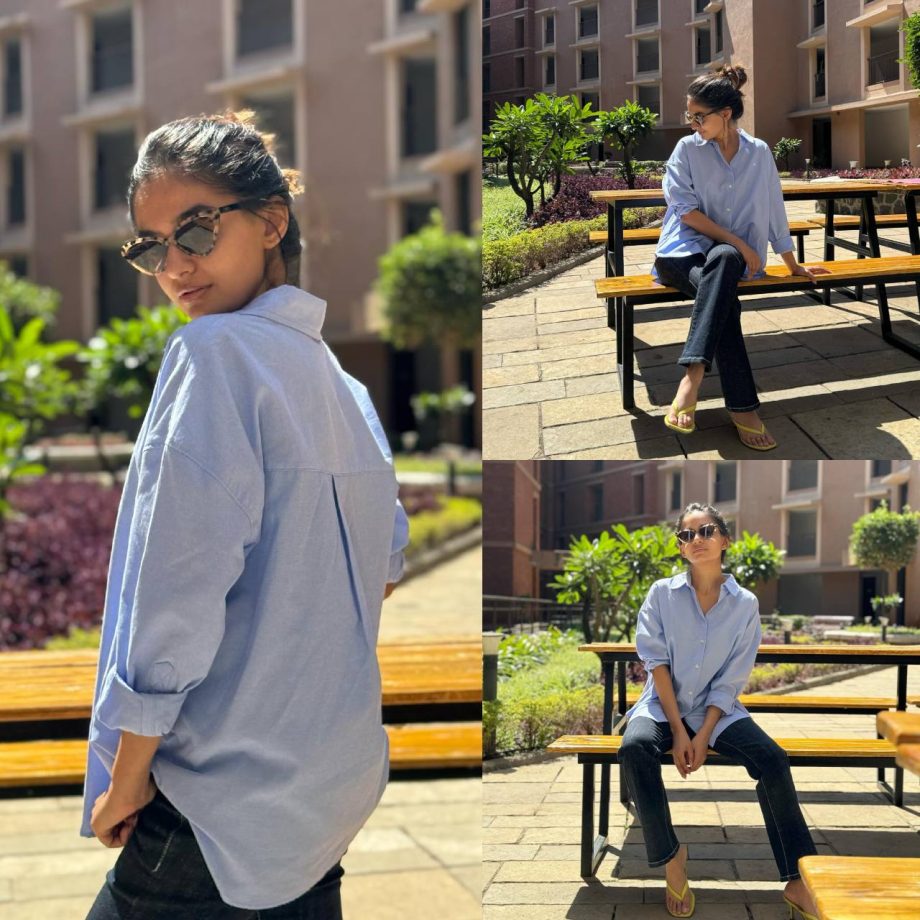 Take Cues To Rock Baggy Shirt With Messy Bun From Anushka Sen 883161