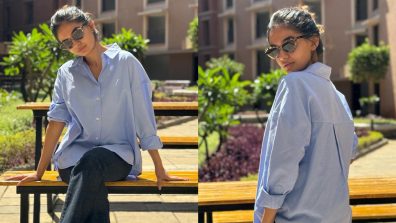 Take Cues To Rock Baggy Shirt With Messy Bun From Anushka Sen