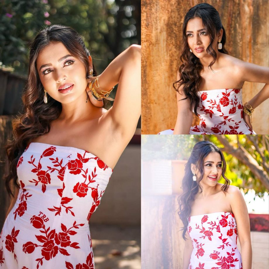 Tejasswi Prakash Looks 'Lunch Date' Ready In Floral White Dress, See Pics 883335