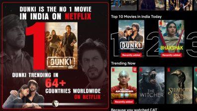 Winning hearts all across! Rajkumar Hirani’s Dunki is trending at No. 1 on Netflix in India!