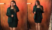 Aamrapali Dubey’s Flawless Style Shines In A Green Bodycon Dress With Blazer, Check Now! 888991