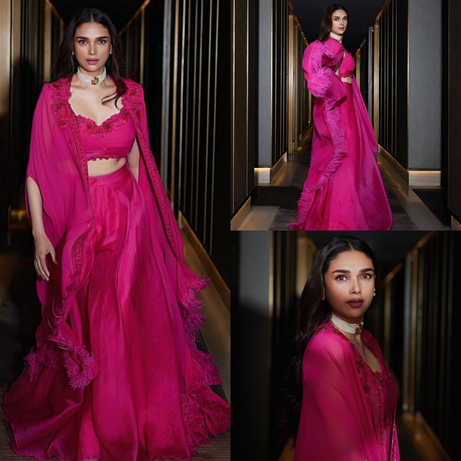 Aditi Rao Hydari Exudes Grace In A Fuchsia Sharara Set, See Photos! 888612