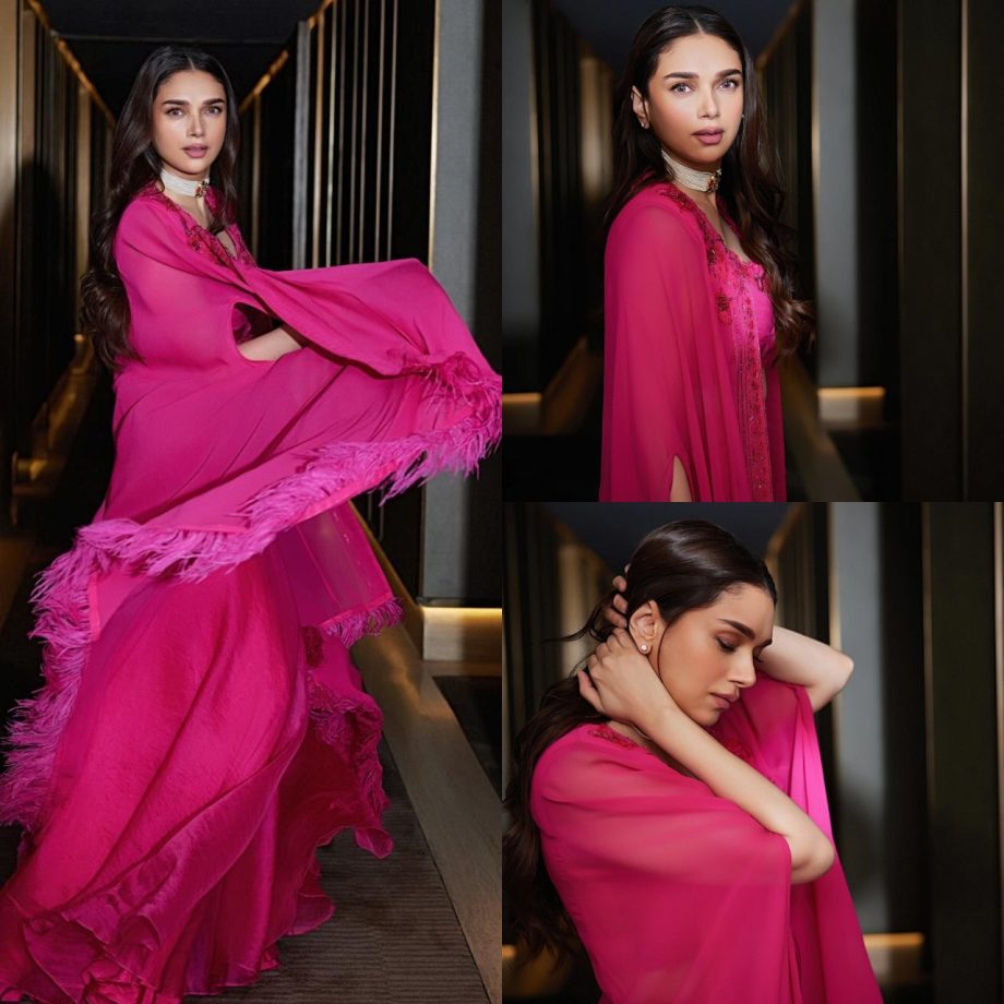 Aditi Rao Hydari Exudes Grace In A Fuchsia Sharara Set, See Photos! 888613