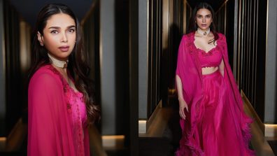 Aditi Rao Hydari Exudes Grace In A Fuchsia Sharara Set, See Photos!